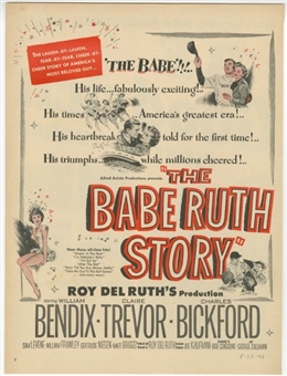 1948 "The Babe Ruth Story" Mini Movie Poster